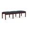 Lesro Lenox Wood 3 Seat Bench Wood Frame, Mahogany, RS Night Sky Upholstery LW3001 - alternate 2